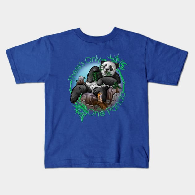 There's Only One Panda Kids T-Shirt by Mobinng